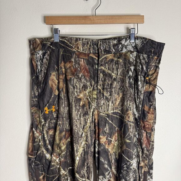 Under Armour Pants Mens XL Mossy Oak Camo Waterproof Hunting Outdoor Lined - Picture 2 of 14